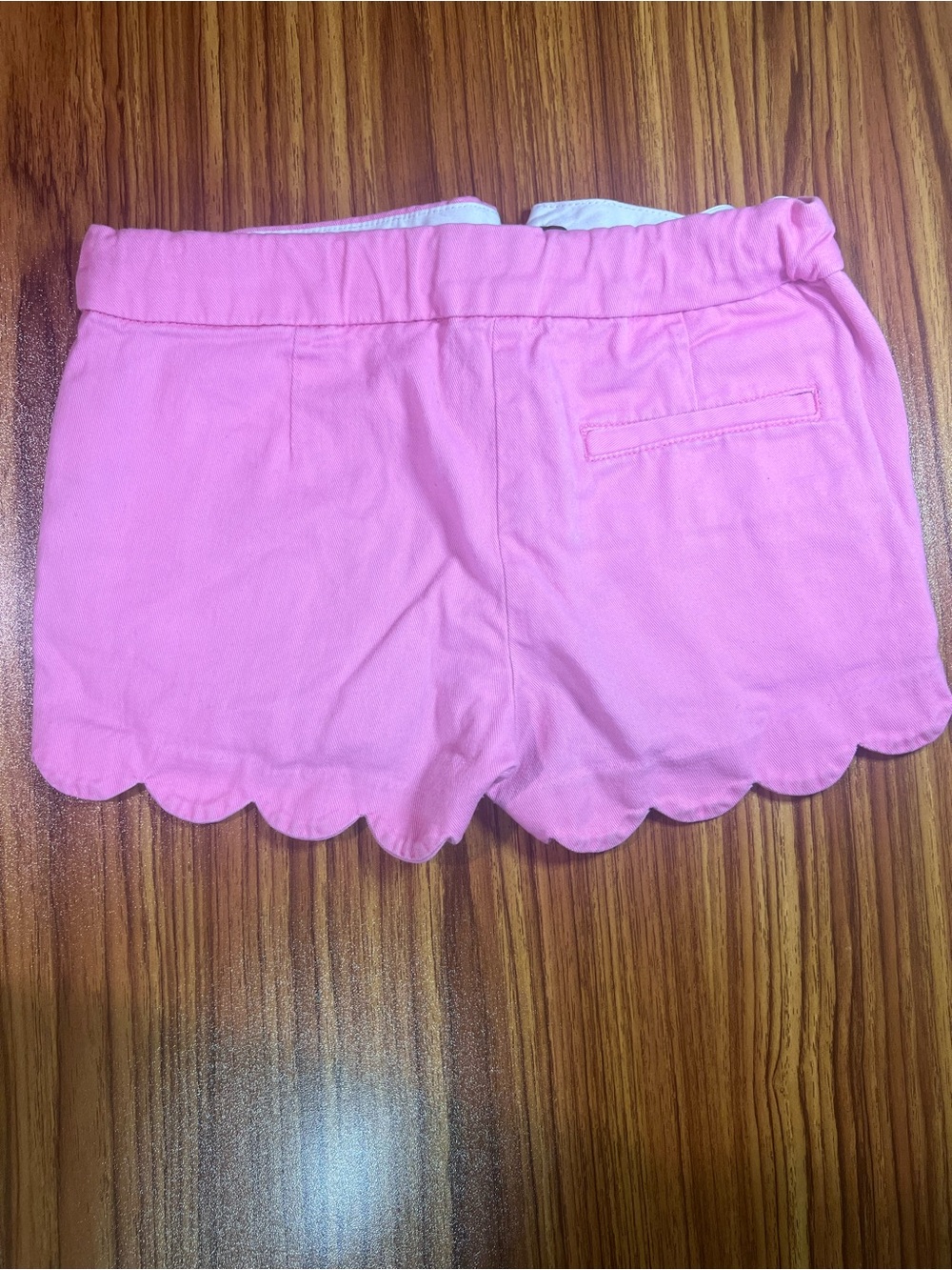 Crewcuts Pink Scallop-Hem Kids Shorts - Picture 4 of 6